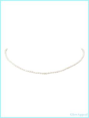 Freshwater Pearl Choker Necklace Dainty Adjustable 14-17in